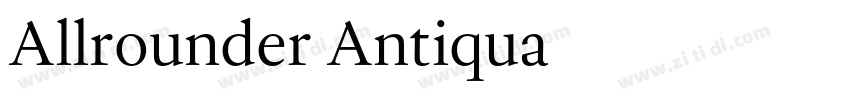 Allrounder Antiqua字体转换